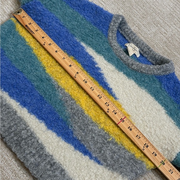 Jessica Simpson Cozy Nubby Chenille Color Blocked Cropped Sweater Size Small - Picture 8 of 11